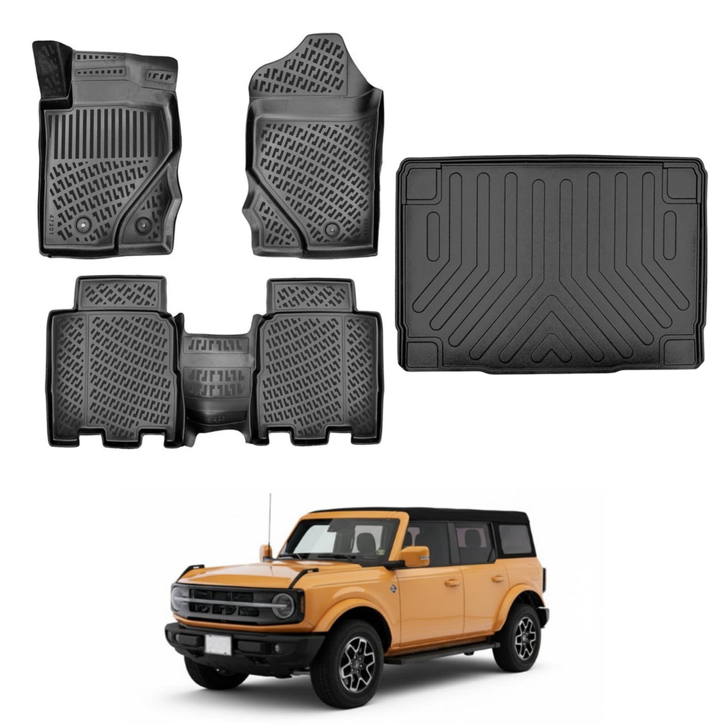 Ford Bronco Floor Mats and Cargo Liner 2021-2026 - Auto Accessory