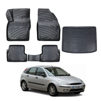 Ford Focus Floor Mats and Cargo Liner 1998-2004, All Weather TPE Front, Rear & Cargo Set