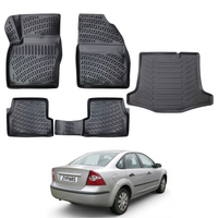 Ford Focus Floor Mats and Cargo Liner 2005-2010, All Weather TPE Front, Rear & Cargo Set