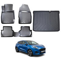 Ford Puma Floor Mats and Cargo Liner 2019-2026, All Weather TPE Front, Rear & Cargo Set