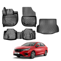 Honda City Floor Mats and Cargo Liner 2021-2026, All Weather TPE Front, Rear & Cargo Set