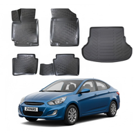 Hyundai Accent Blue Floor Mats and Cargo Liner 2011-2018