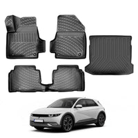 Hyundai Ioniq 5 Floor Mats and Cargo Liner 2021-2026, All Weather TPE Front, Rear & Cargo Set