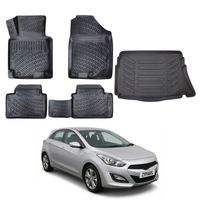 Hyundai i30 Floor Mats and Cargo Liner 2012-2016, All Weather TPE Front, Rear & Cargo Set