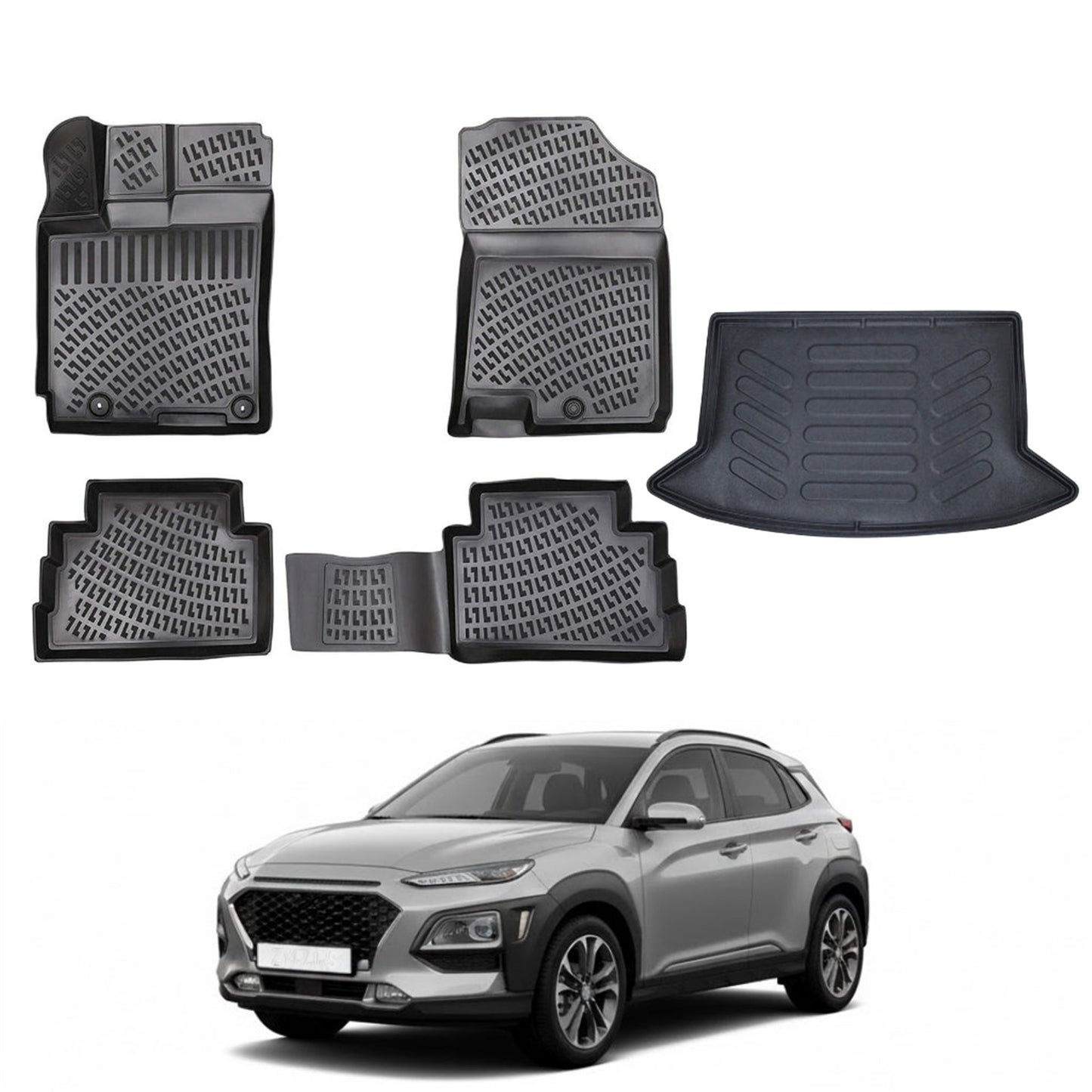 Hyundai Kona Floor Mats and Cargo Liner 2017-2023 - Auto Accessory