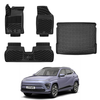 Hyundai Kona Floor Mats and Cargo Liner 2024-2026, All Weather TPE Front, Rear & Cargo Set