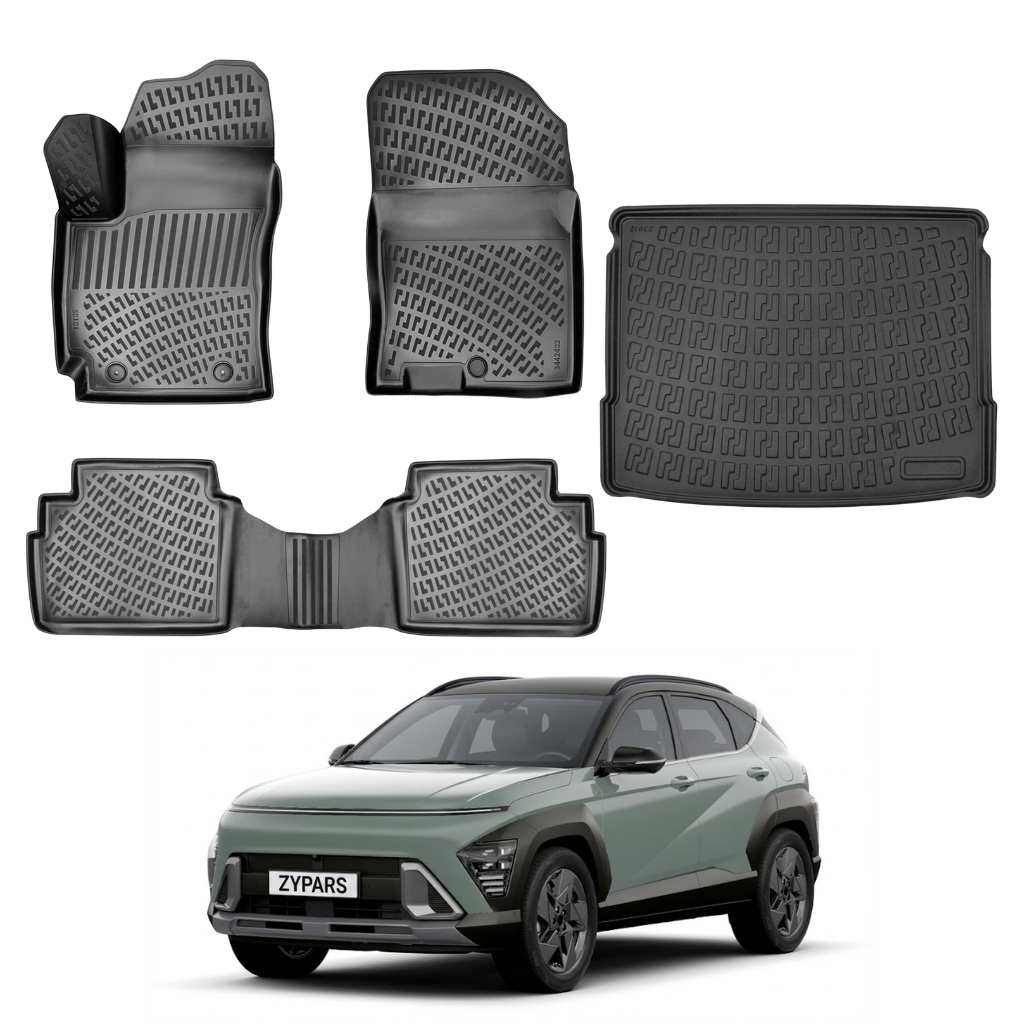 Hyundai Kona Floor Mats and Cargo Liner 2023-2026 - Auto Accessory SKU: 4591