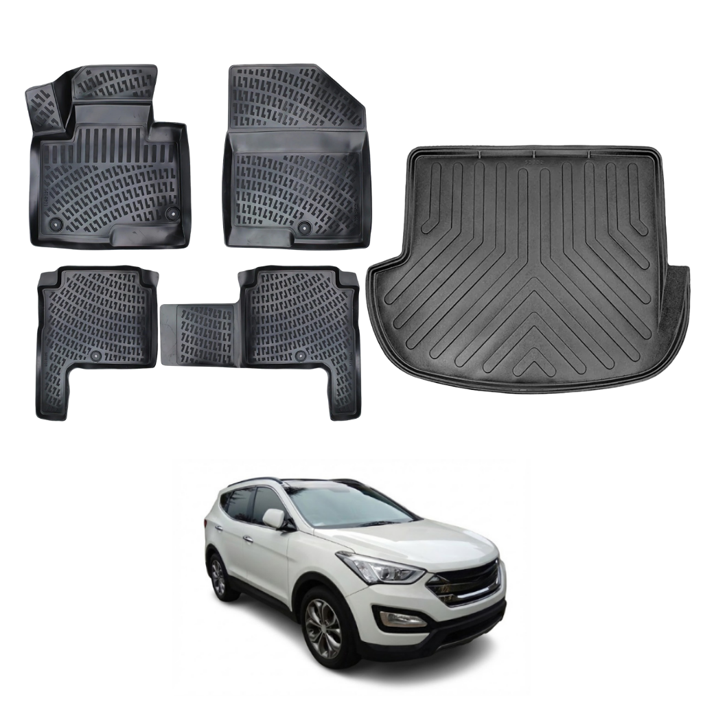 Hyundai Santa Fe Floor Mats and Cargo Liner 2012-2018