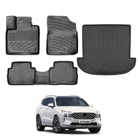 Hyundai Santa Fe Floor Mats and Cargo Liner 2020-2024, All Weather TPE Front, Rear & Cargo Set