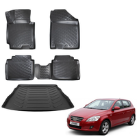 Kia Ceed Floor Mats and Cargo Liner 2006-2012, All Weather TPE Front, Rear & Cargo Set