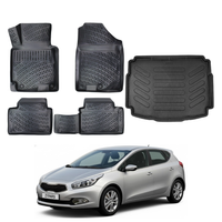 Kia Ceed Floor Mats and Cargo Liner 2012-2018, All Weather TPE Front, Rear & Cargo Set