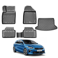 Kia Ceed Floor Mats and Cargo Liner 2018-2022, All Weather TPE Front, Rear & Cargo Set