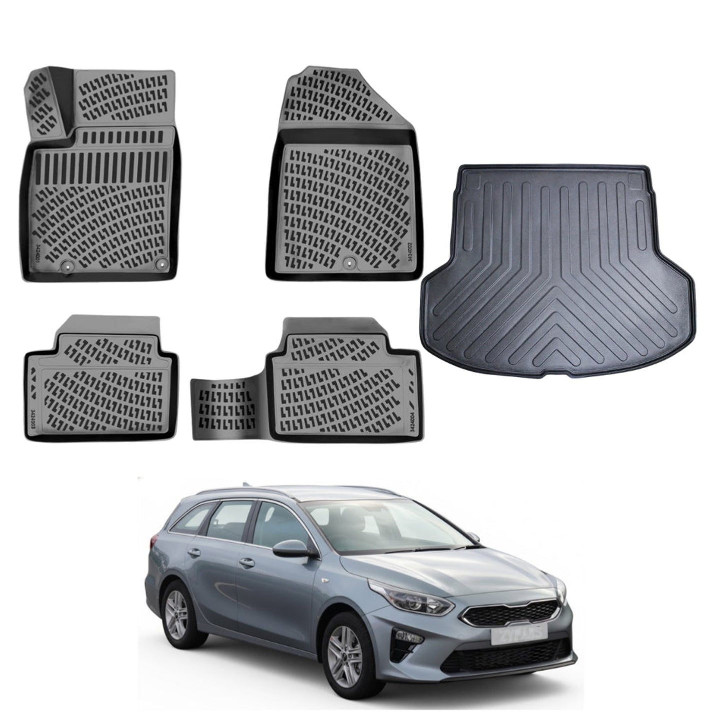 Kia Ceed Floor Mats and Cargo Liner 2018-2022 - Auto Accessory
