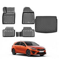 Kia Ceed Floor Mats and Cargo Liner 2022-2026, All Weather TPE Front, Rear & Cargo Set