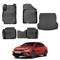 Kia Cerato Floor Mats and Cargo Liner 2022-2026, All Weather TPE Front, Rear & Cargo Set