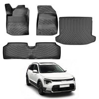 Kia Niro Floor Mats and Cargo Liner 2022-2026, All Weather TPE Front, Rear & Cargo Set