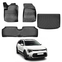 Kia Niro Floor Mats and Cargo Liner 2022-2026, All Weather TPE Front, Rear & Cargo Set