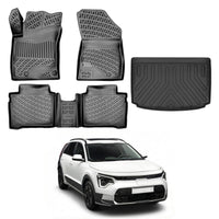 Kia Niro Floor Mats and Cargo Liner 2022-2026, All Weather TPE Front, Rear & Cargo Set