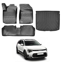 Kia Niro Floor Mats and Cargo Liner 2022-2026, All Weather TPE Front, Rear & Cargo Set