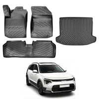 Kia Niro Floor Mats and Cargo Liner 2022-2026, All Weather TPE Front, Rear & Cargo Set