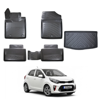 Kia Picanto Floor Mats and Cargo Liner 2017-2026, All Weather TPE Front, Rear & Cargo Set
