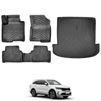 Kia Sorento Floor Mats and Cargo Liner 2021-2026 - Auto Accessory SKU: 4671
