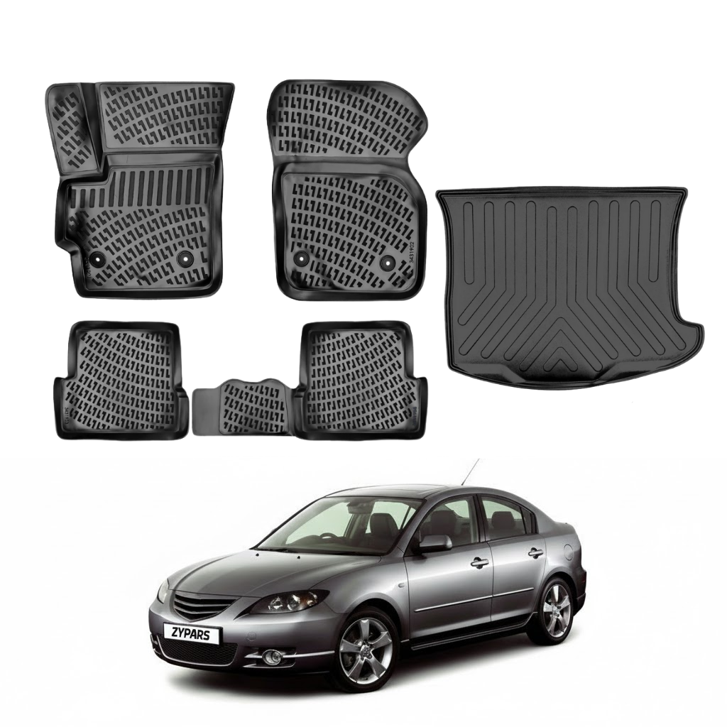 Mazda 3 Floor Mats and Cargo Liner 2003-2009