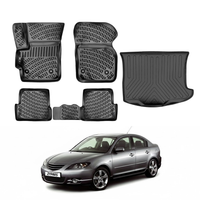 Mazda 3 Floor Mats and Cargo Liner 2003-2009, All Weather TPE Front, Rear & Cargo Set