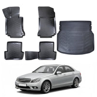 Mercedes C Class W204 Floor Mats and Cargo Liner 2007-2014 - Auto Accessory