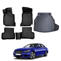 Mercedes C Class W205 Floor Mats and Cargo Liner 2014-2021 - Auto Accessory SKU: 4715