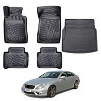 Mercedes CLS C219 Floor Mats and Cargo Liner 2004-2010, All Weather TPE Front, Rear & Cargo Set