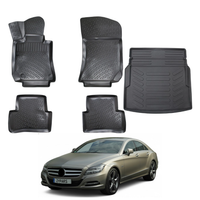 Mercedes CLS C218 Floor Mats and Cargo Liner 2010-2018, All Weather TPE Front, Rear & Cargo Set