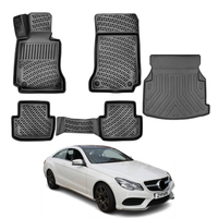 Mercedes E Class W207 Floor Mats and Cargo Liner 2010-2017, All Weather TPE Front, Rear & Cargo Set