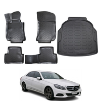Mercedes E Class W212 Floor Mats and Cargo Liner 2010-2016, All Weather TPE Front, Rear & Cargo Set