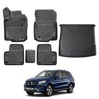 Mercedes GLE W166 Floor Mats and Cargo Liner 2015-2019, All Weather TPE Front, Rear & Cargo Set
