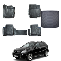 Mercedes ML Class W164 Floor Mats and Cargo Liner 2006-2011, All Weather TPE Front, Rear & Cargo Set