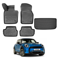 Mini Cooper F56 Floor Mats and Cargo Liner 2021-2026, All Weather TPE Front, Rear & Cargo Set