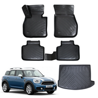 Mini Countryman F60 Floor Mats and Cargo Liner 2017-2023, All Weather TPE Front, Rear & Cargo Set