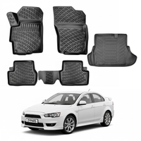 Mitsubishi Lancer Floor Mats and Cargo Liner 2008-2026, All Weather TPE Front, Rear & Cargo Set