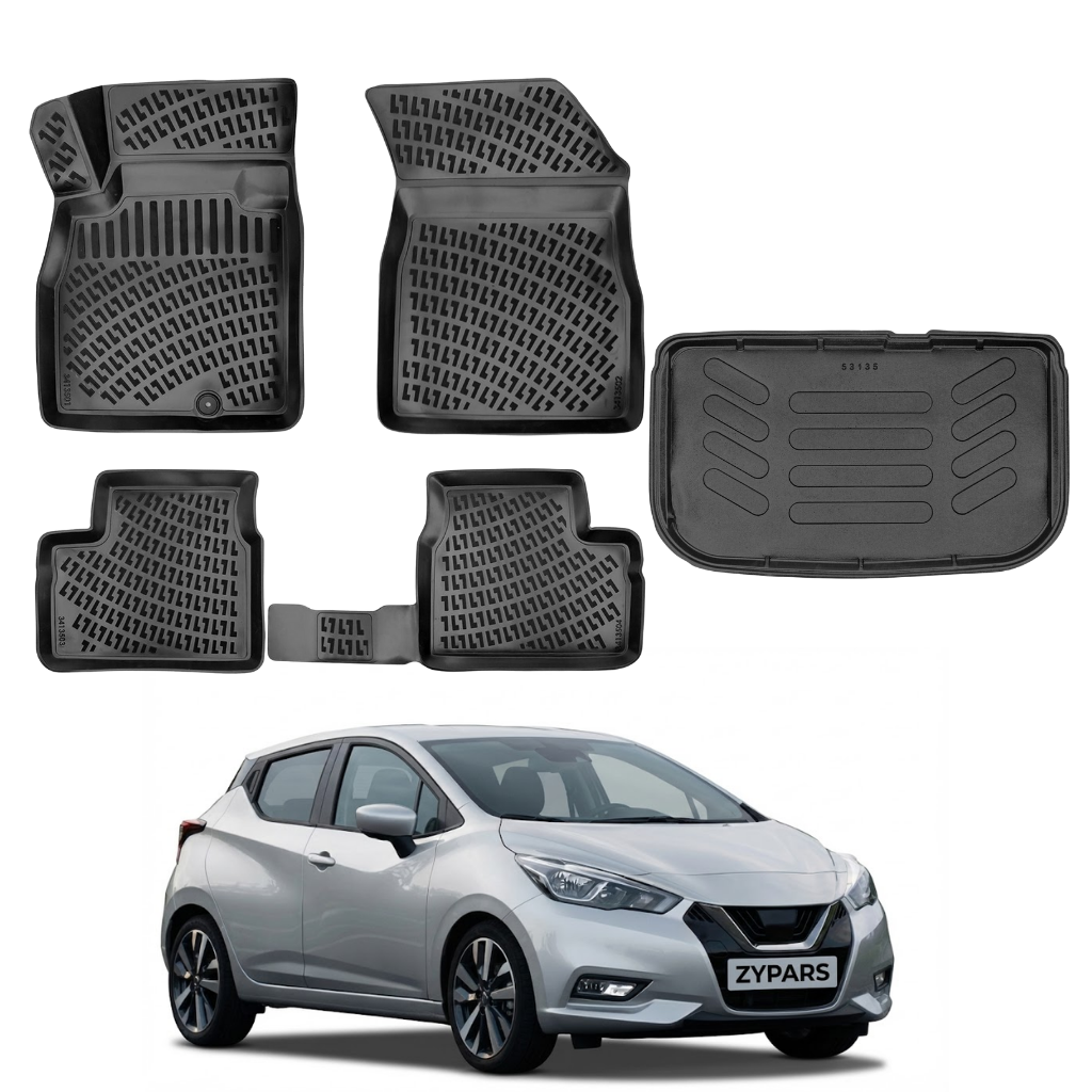 Nissan Micra Floor Mats and Cargo Liner 2016-2018