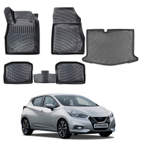 Nissan Micra Floor Mats and Cargo Liner 2019-2026, All Weather TPE Front, Rear & Cargo Set