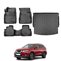 Nissan Rogue Floor Mats and Cargo Liner 2021-2026, All Weather TPE Front, Rear & Cargo Set