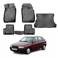 Opel Astra F Floor Mats and Cargo Liner 1991-1998, All Weather TPE Front, Rear & Cargo Set