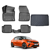 Opel Corsa F Floor Mats and Cargo Liner 2019-2026, All Weather TPE Front, Rear & Cargo Set