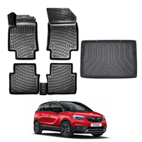 Opel Crossland Floor Mats and Cargo Liner 2020-2026, All Weather TPE Front, Rear & Cargo Set