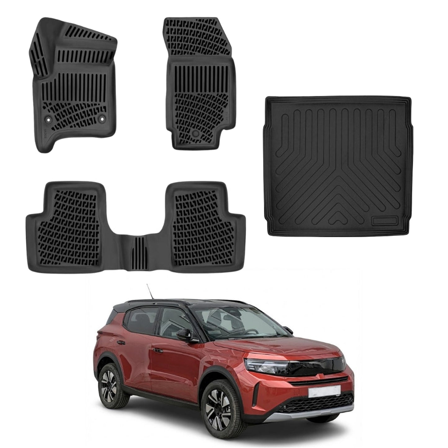 Opel Frontera MHEV Floor Mats and Cargo Liner 2025-2026 - Auto Accessory SKU: 4837