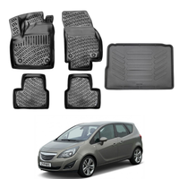 Opel Meriva B Floor Mats and Cargo Liner 2010-2017, All Weather TPE Front, Rear & Cargo Set