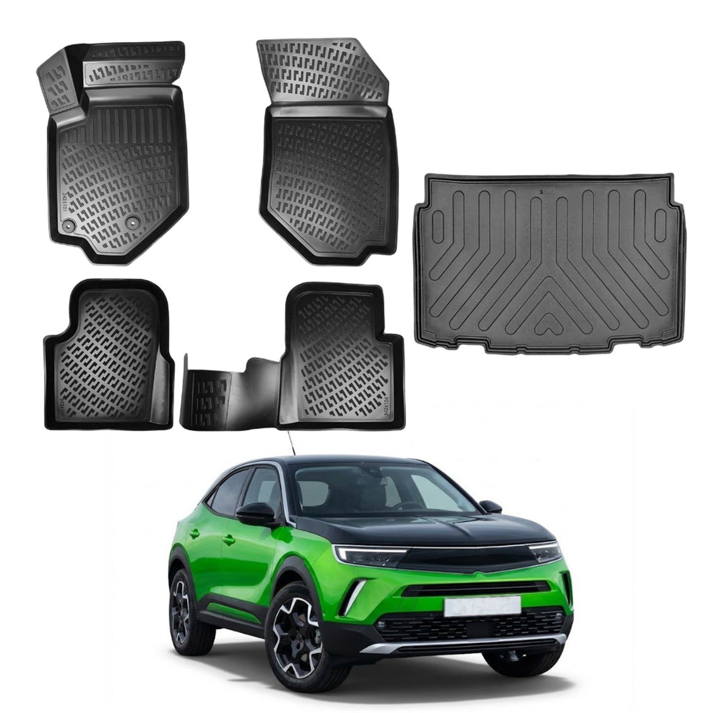 Opel Mokka Floor Mats and Cargo Liner 2021-2026 - Auto Accessory SKU: 4852