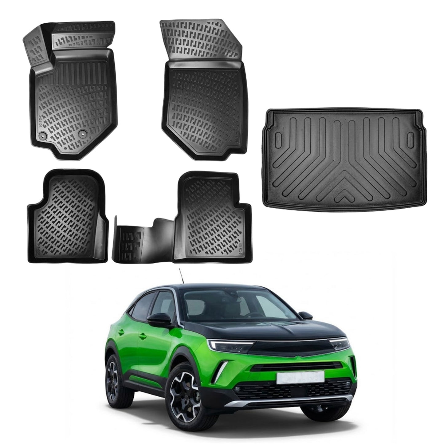 Opel Mokka Floor Mats and Cargo Liner 2021-2026 - Auto Accessory SKU: 4853