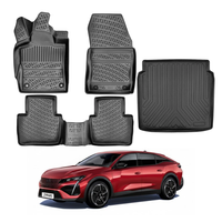 Peugeot 408 Floor Mats and Cargo Liner 2023-2026, All Weather TPE Front, Rear & Cargo Set
